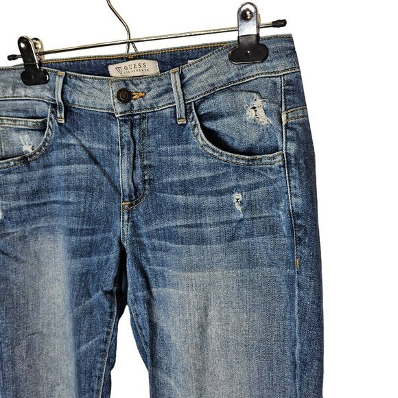 Guess Women's Tomboy Distressed Jeans Size 26 Ripped Blue Denim Casual Wear‎ - Picture 8 of 12